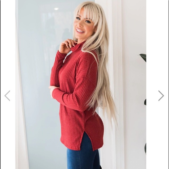 Rust Turtleneck Sweater - Picture 3 of 4